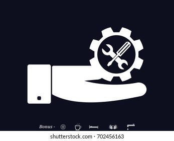 a screwdriver, a wrench icon, vector illustration eps10