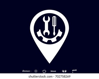 a screwdriver, a wrench icon, vector illustration eps10