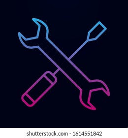 Screwdriver and wrench nolan icon. Simple thin line, outline vector of web icons for ui and ux, website or mobile application