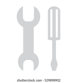 screwdriver, wrench repair icon, vector illustration, eps10,