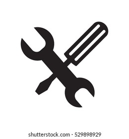 screwdriver, wrench repair icon, vector illustration, eps10,