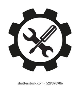 screwdriver, wrench repair icon, vector illustration, eps10,