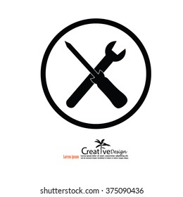 Screwdriver Wrench. Tools icon isolated on white background.vector illustration.