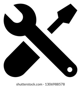 Screwdriver Wrench Tools Vector Icon