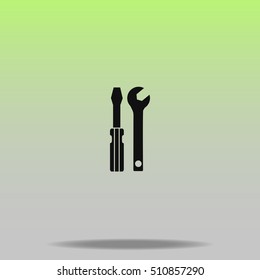 Screwdriver and Wrench vector icon