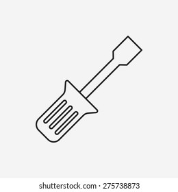 Screwdrivers line icon