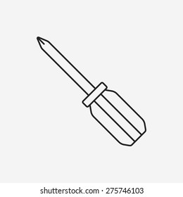 Screwdrivers line icon