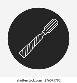 Screwdrivers line icon