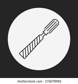 Screwdrivers line icon