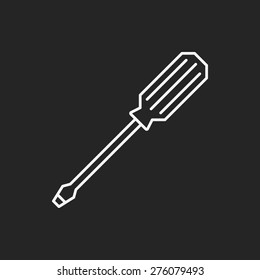 Screwdrivers line icon