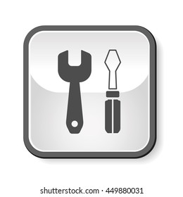 Screwdrivers and wrench icon