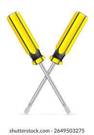 Schrauben auf weißem Hintergrund. Vektorgrafik.