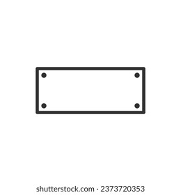 Screwed sign, linear icon. Line with editable stroke