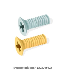  Screws, Bolts, Nuts and Rivets vector