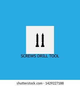 screws drill tool icon sign signifier vector