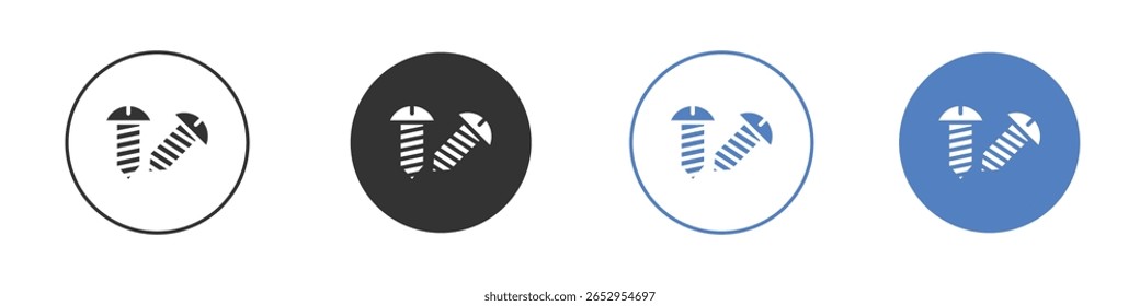 Ícone de parafusos logotipo designs gráficos