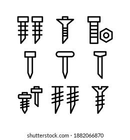 Screws icon or logo isolated sign symbol vector illustration - Collection of high quality black style vector icons
