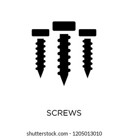 Screws icon. Screws symbol design from Construction collection. Simple element vector illustration on white background.