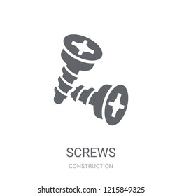 Screws icon. Trendy Screws logo concept on white background from Construction collection. Suitable for use on web apps, mobile apps and print media.