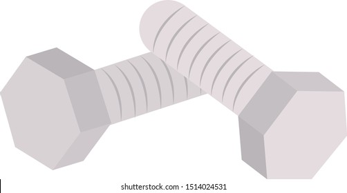 Screws, illustration, vector on white background.