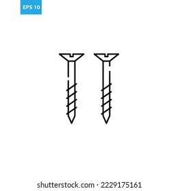 Screws line icon Vector illustration