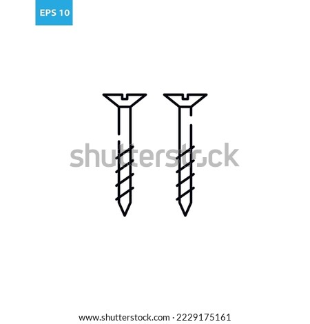 Screws line icon Vector illustration