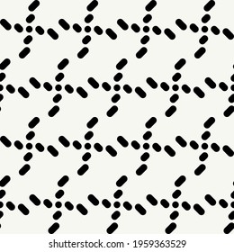 Screws monochrome ornament. Vector seamless black screws.