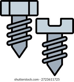 Parafusos Novo Vetor de Design de Ícone Criativo