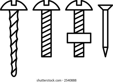 Screws nuts and bolts