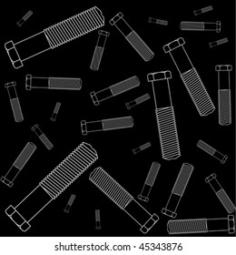 screws pattern, abstract art illustration
