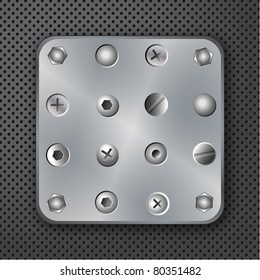 Screws rivets and bolts vector illustration