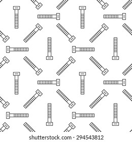 Screws seamless pattern - vector simple minimal background