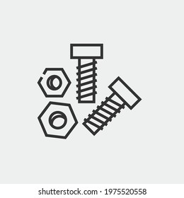 Screws vector icon illustration sign