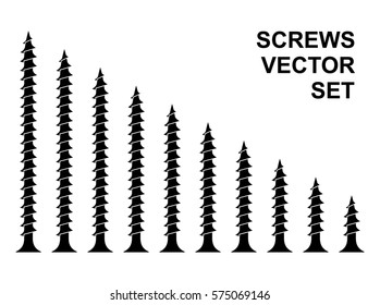Screws vector set