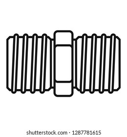 Screw-thread icon. Outline screw-thread vector icon for web design isolated on white background
