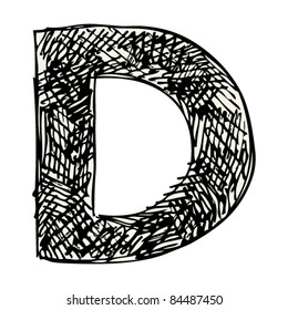 Scribble Alphabet Doodle Letter D Stock Vector (Royalty Free) 84487450 ...