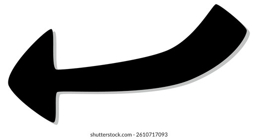 Scribble arrow, black cursor arrow direction element