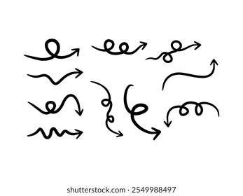 Scribble Arrow Design Element Set