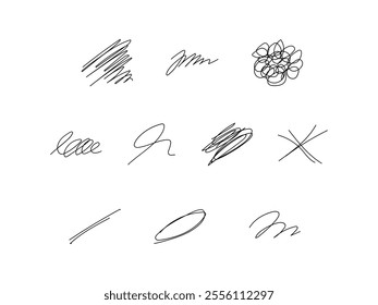 Scribble Art Design Element Set