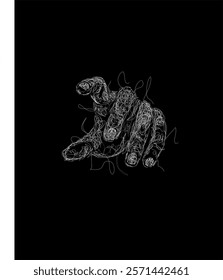 Scribble art hand drawn design
