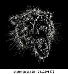 The scribble art illustration of bear head image vector is perfect for your printable t-shirt,poster,banner and also suitable for other stuffs