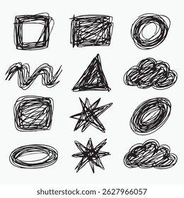 scribble art shape free download