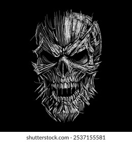 The scribble art vector illustration of skull design is perfect for your printable t-shirt,poster,banner and also suitable for other stuffs