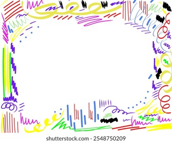 Scribble background, childich and fun backround with bright colors.
