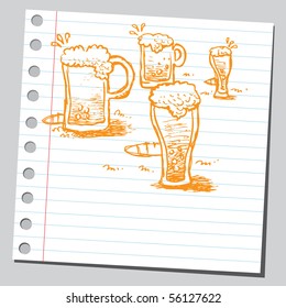 Scribble beer mugs