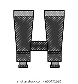scribble binoculars cartoon