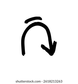 scribble black arrow element doodles