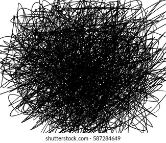 Scribble Black Background, Vector