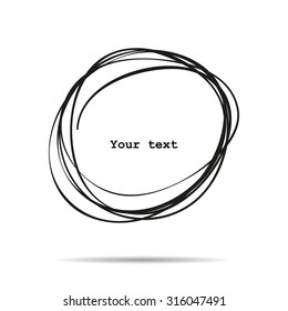 Scribble black color with shadow  stylish design