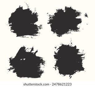 Scribble black color splatter grunge vector banner design collection